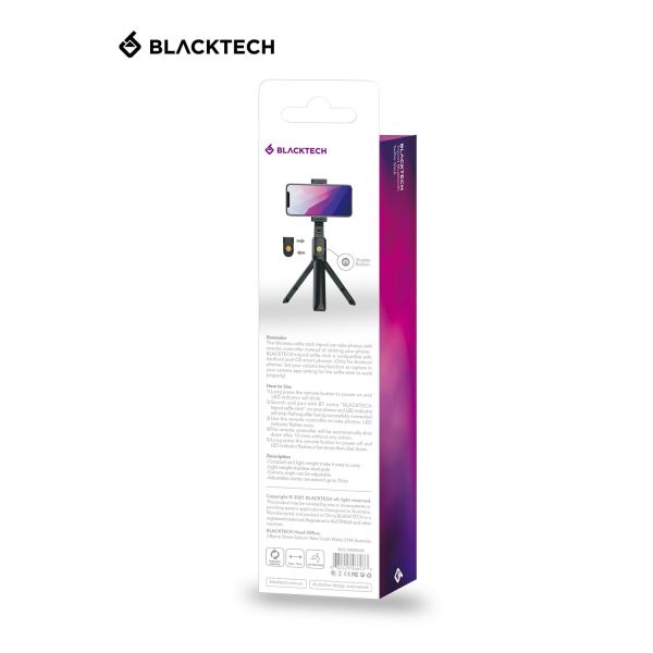BLACKTECH Tripod Bluetooth Selfie Stick