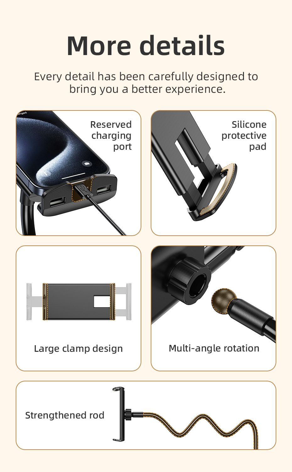 Hoco DH12 Tablet Stand - Black