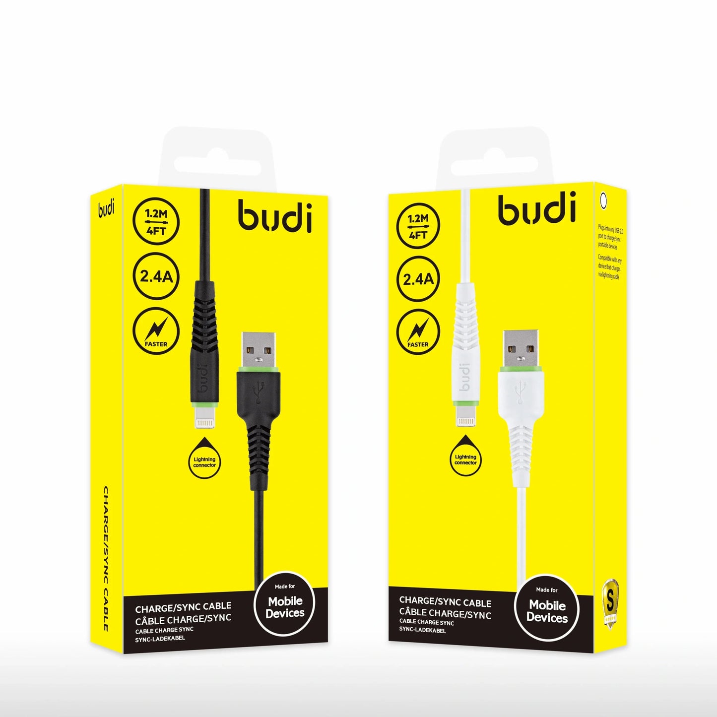 Budi M8J150L 1.2m USB-A to Lightning Cable