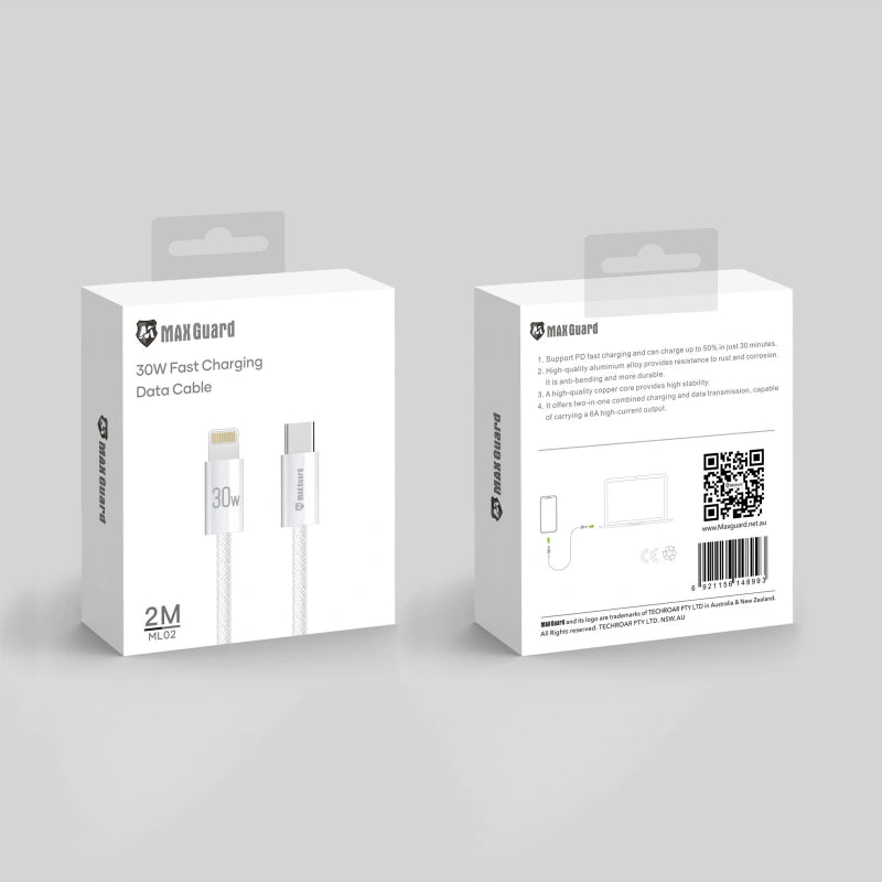 Maxguard ML02 2m 30W Type-C to Lightning Cable