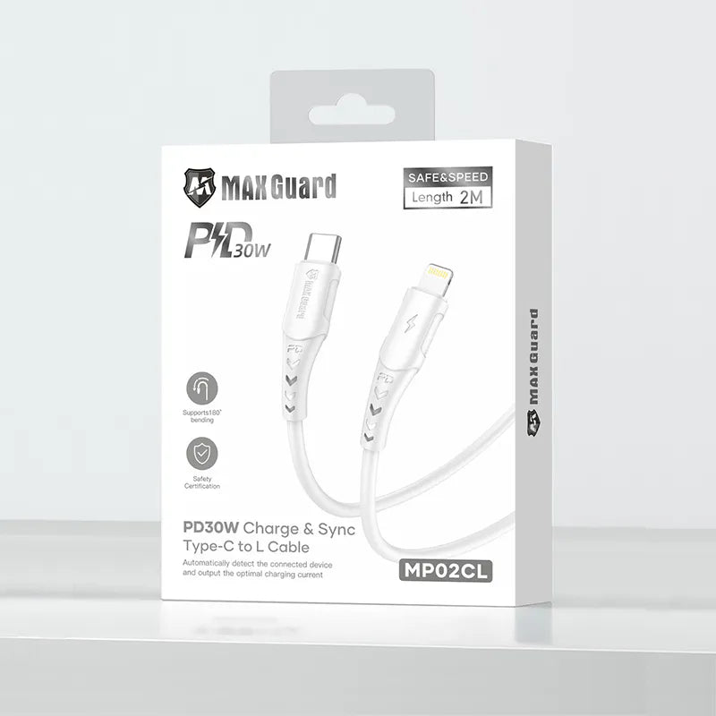 Maxguard MP02CL 2m 30W Type-C to Lightning Cable