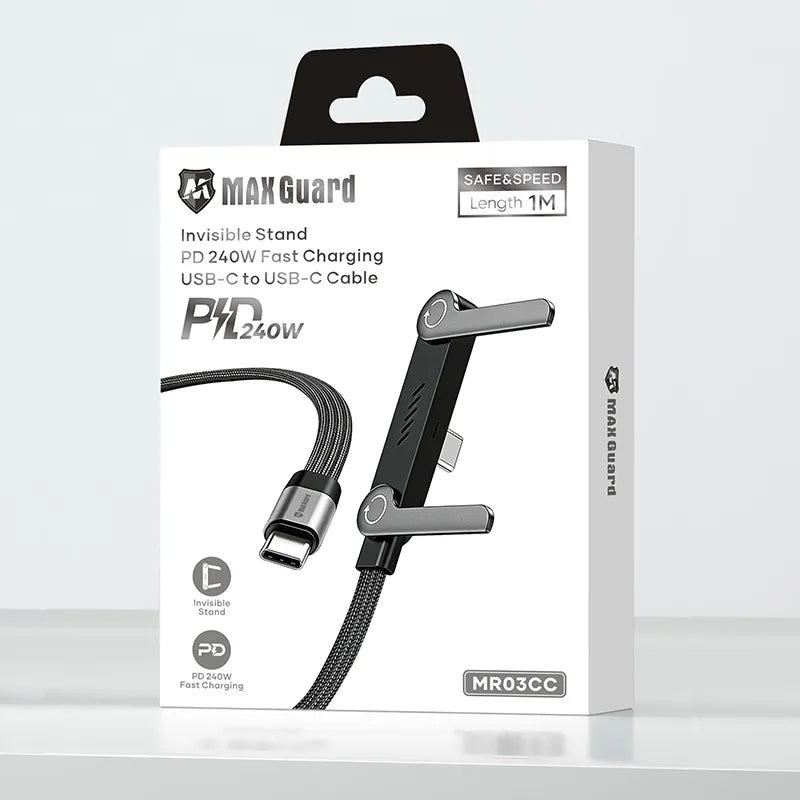 Maxguard MR03CC Invisible Stand PD 240W Fast Charging Type-C to C Cable