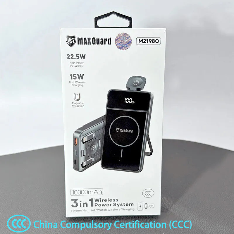 Maxguard M2198Q 10000 mah MagFit 3 in 1 power bank (ccc)
