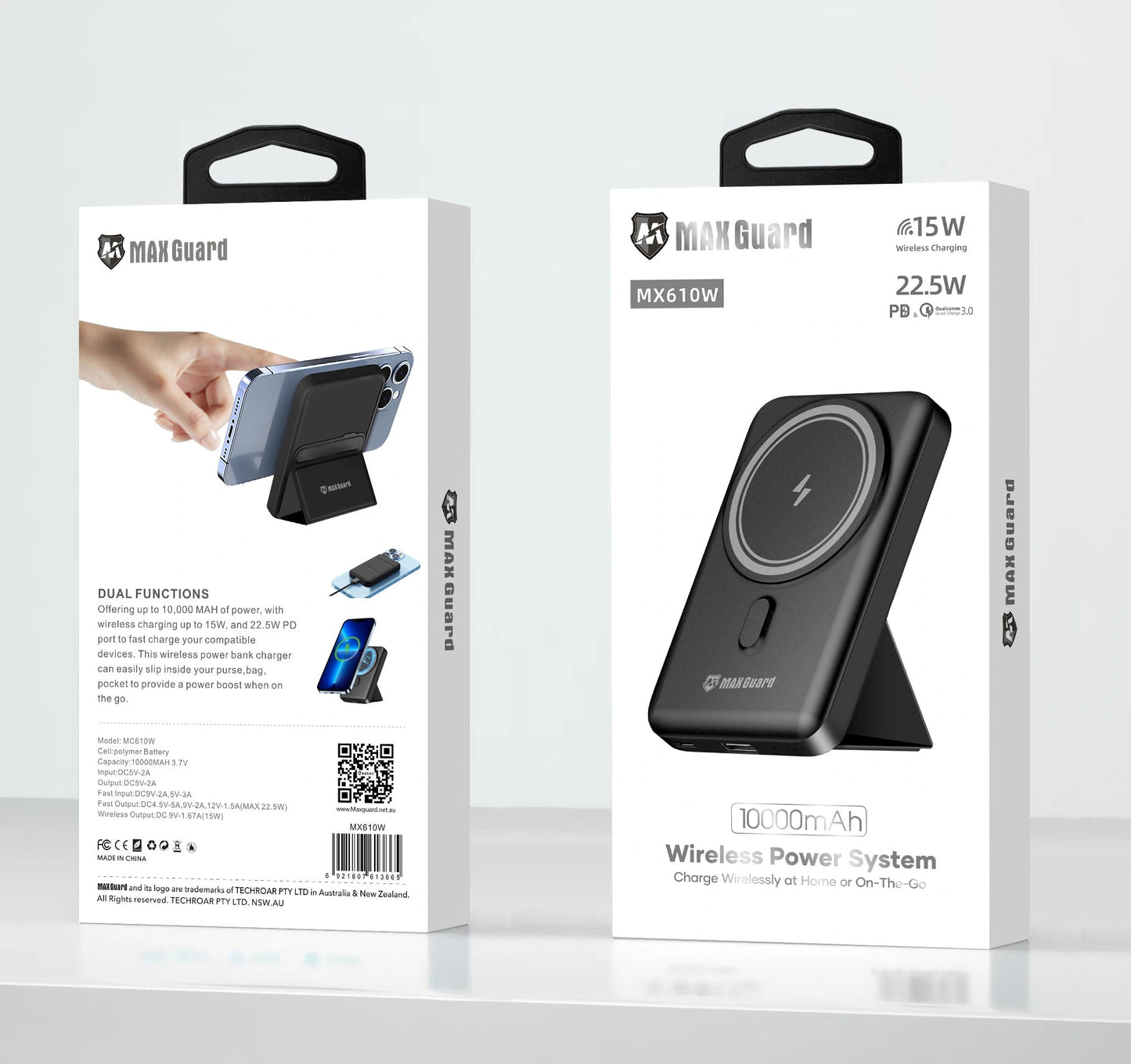 Maxguard MX610W 10000 mah PD MagFit power bank