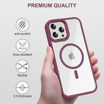 Magnetic Transparent Magsafe Case for iPhone 15 pro