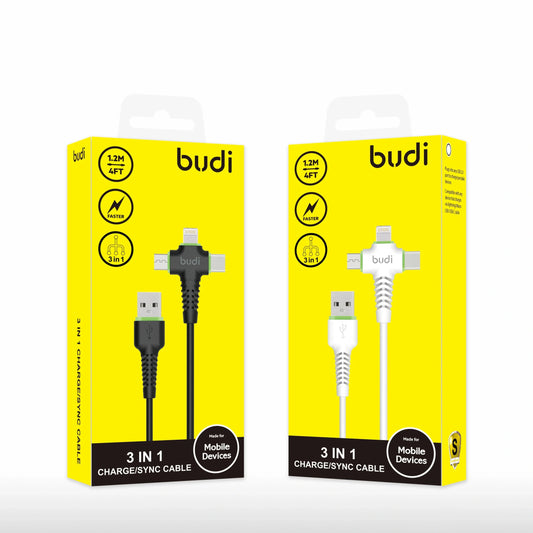 Budi M8J150+ plus 1.2m 3 in 1 cable