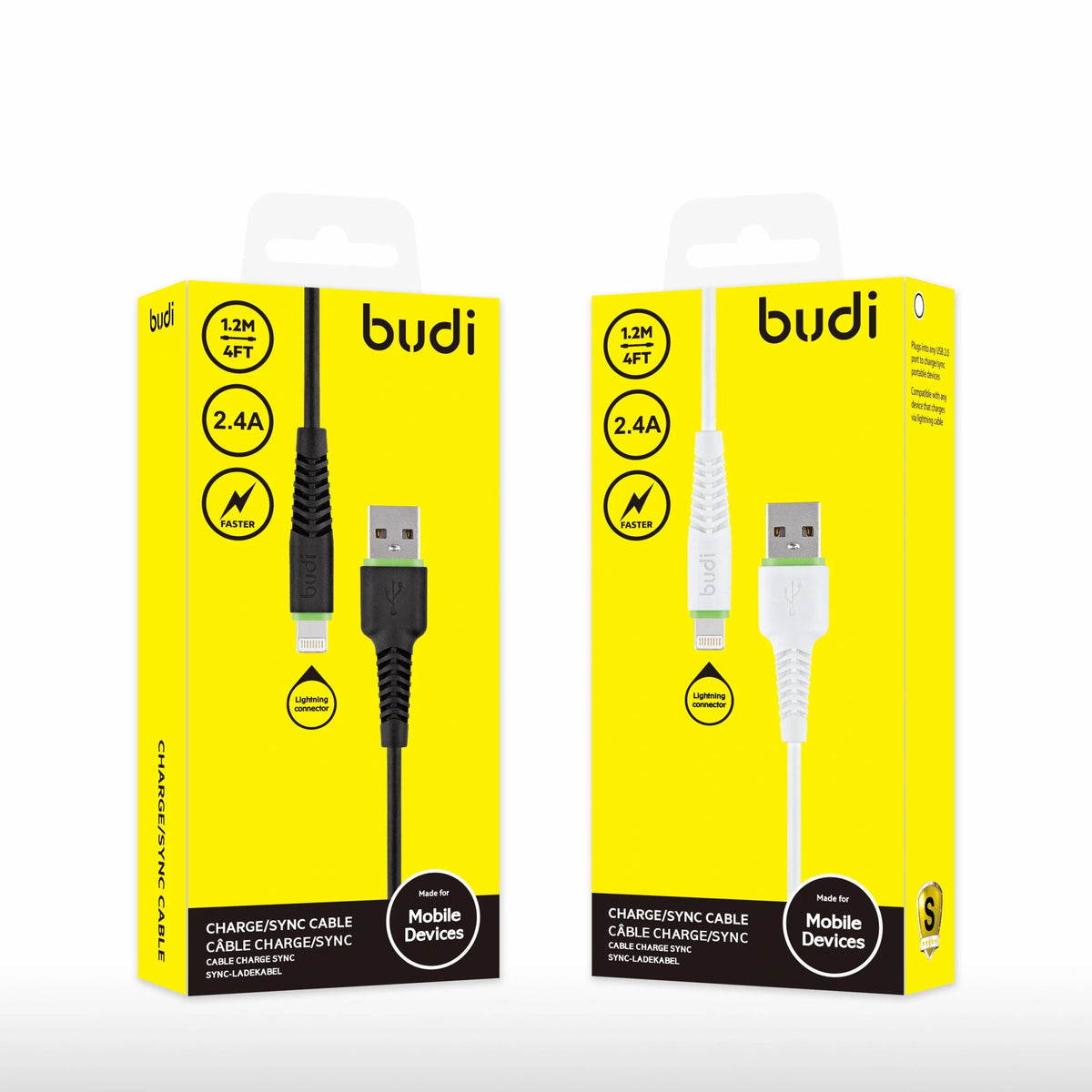 Budi M8J150L 1.2m USB-A to Lightning Cable