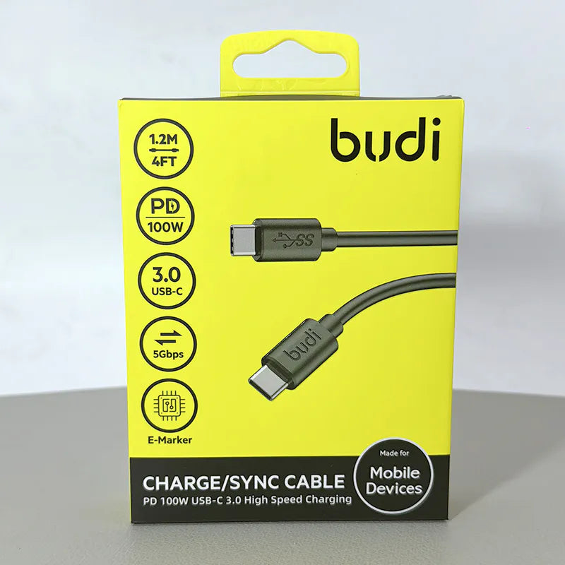 Budi DC536TT12 1.2m PD 100W Type-C to C Cable