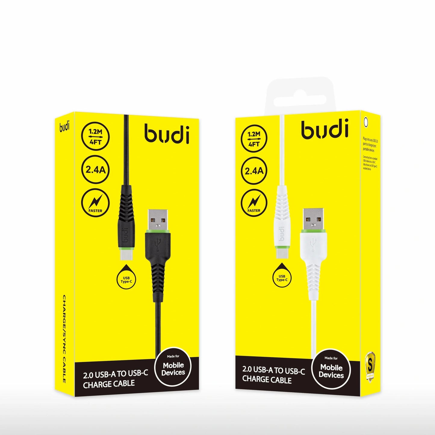 Budi DC150T 1.2m 12W USB-A to C cable