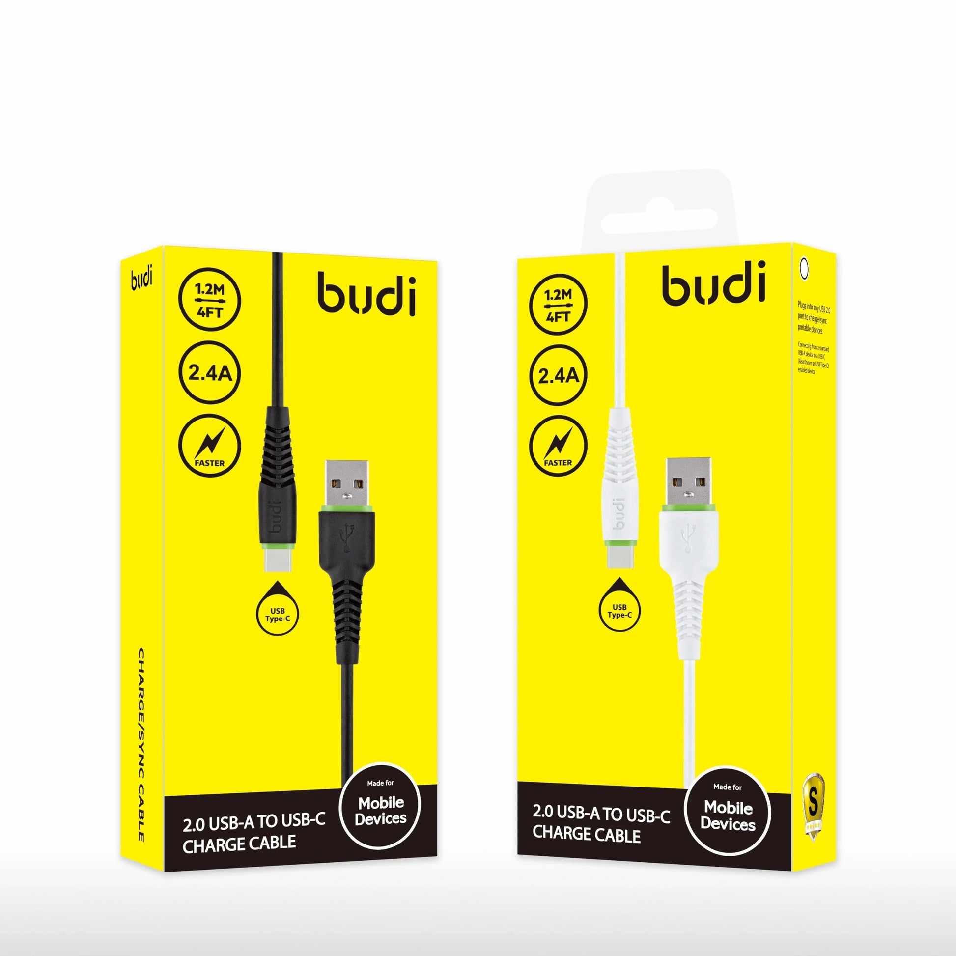 Budi DC150T 1.2m 12W USB-A to C cable