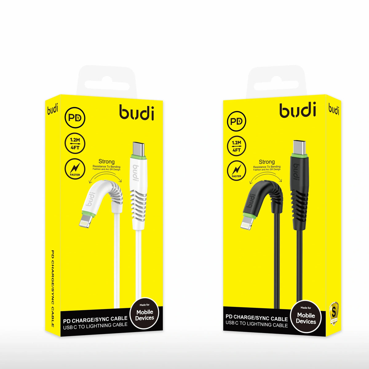 Budi M8J150PD 1.2m Type-C to Lightning cable
