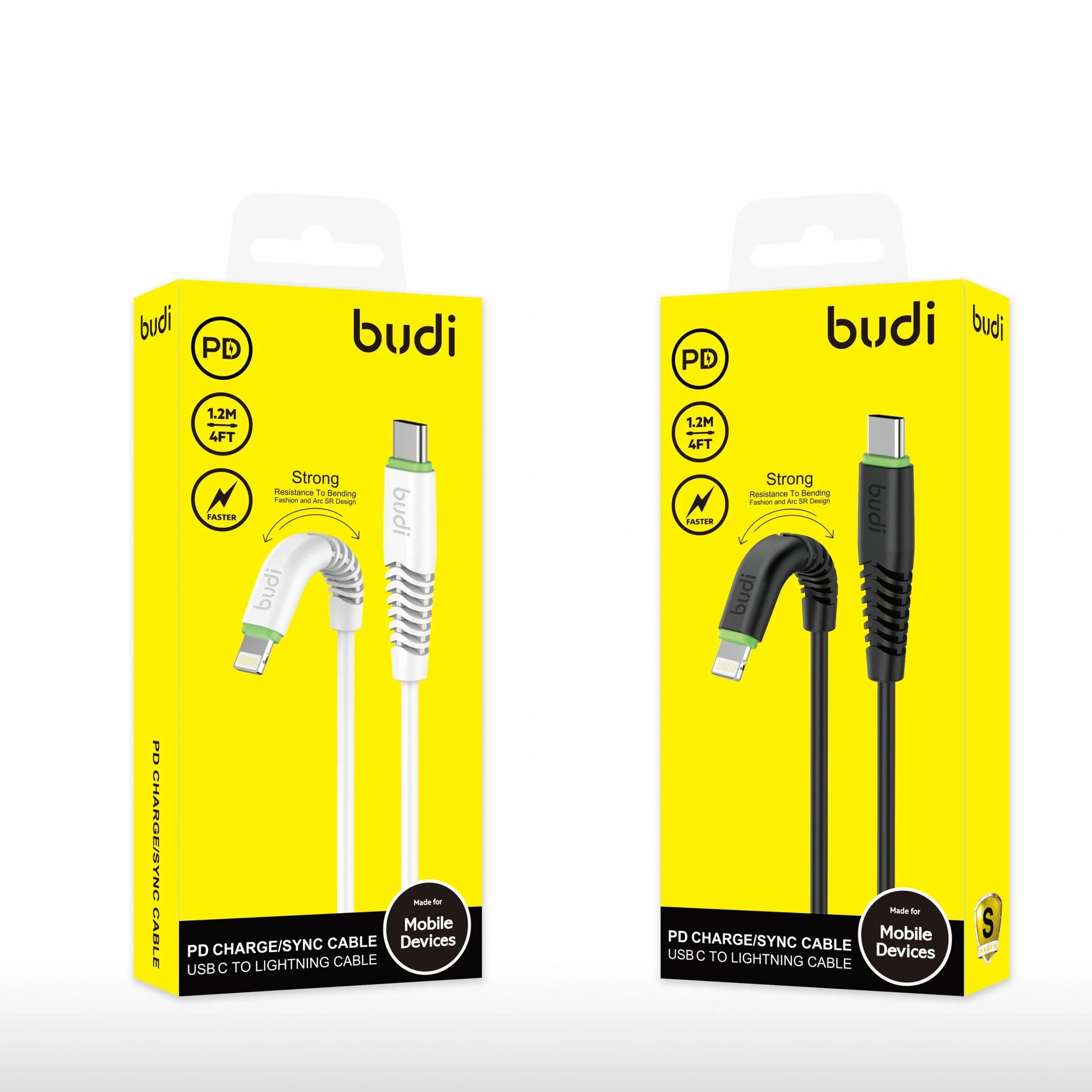 Budi M8J150PD 1.2m Type-C to Lightning cable