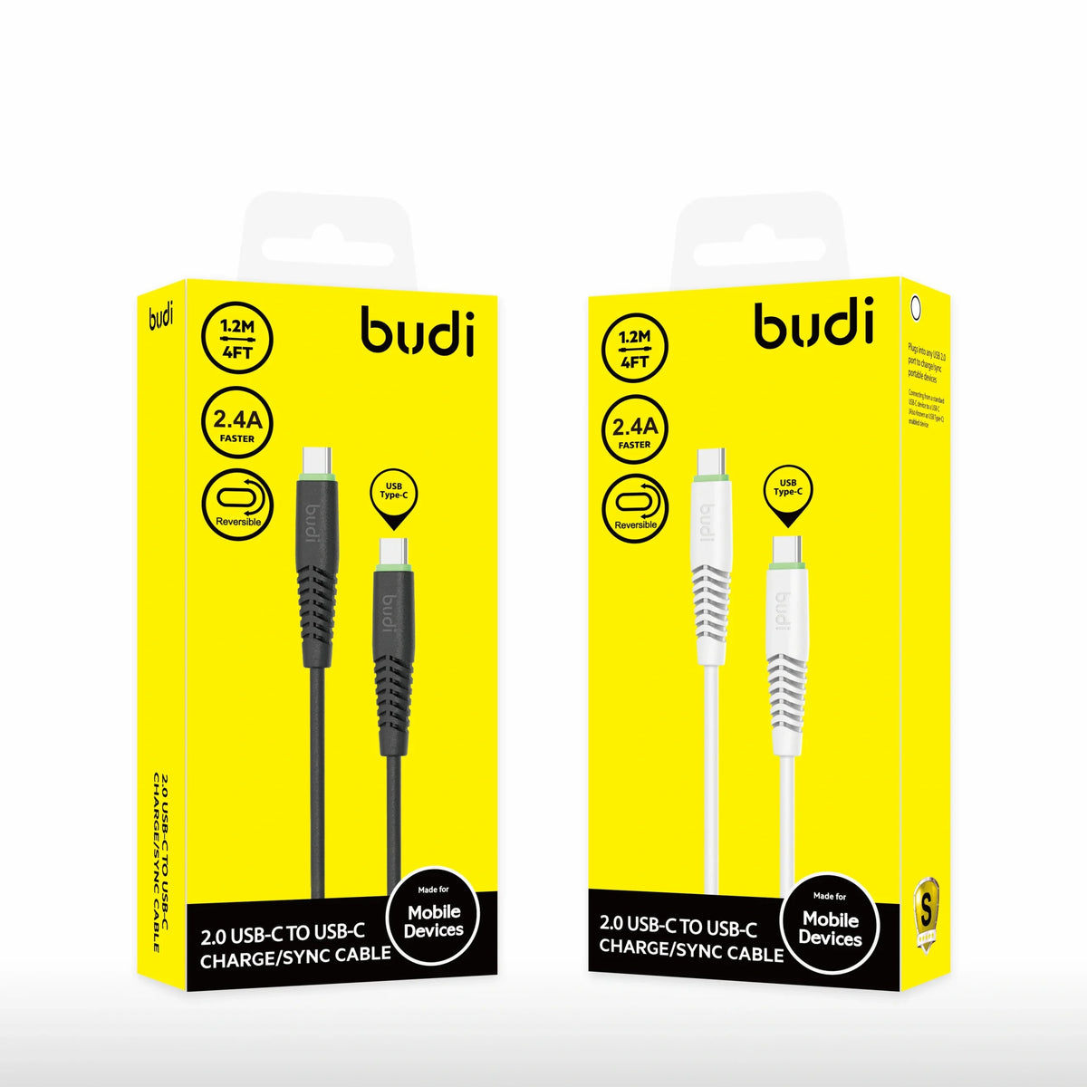 Budi M8J150TT 1.2m Type-C to C cable