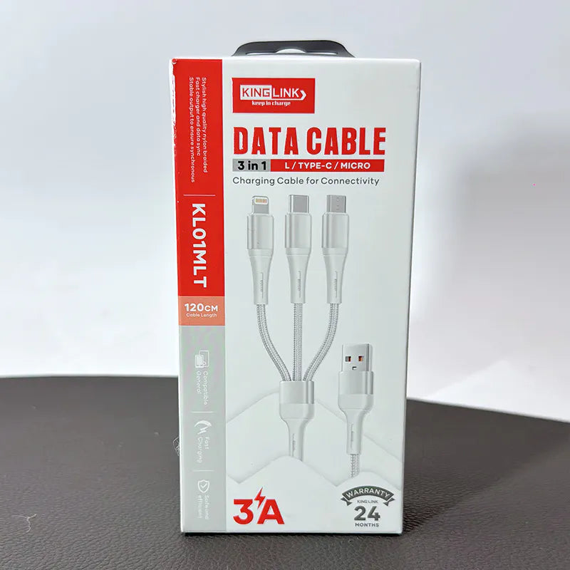 Kinglink KL01MLT 1.2m 3 in 1 Cable