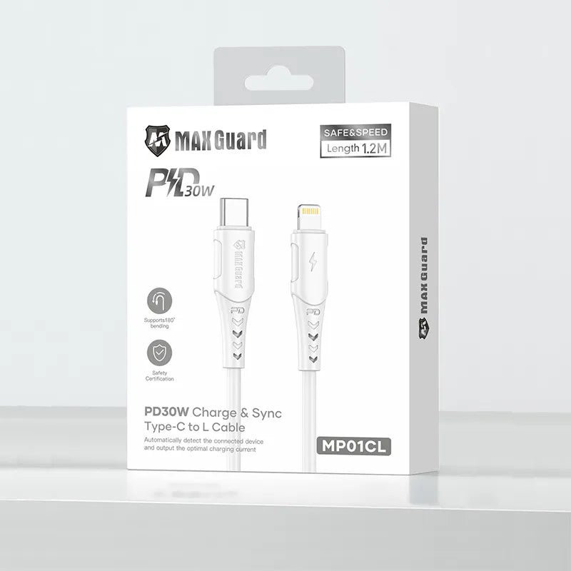 Maxguard MP01CL 1.2m 30W Type-C to Lightning Cable