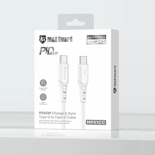 Maxguard MP01CC 1.2m 65W Type-C to C Cable