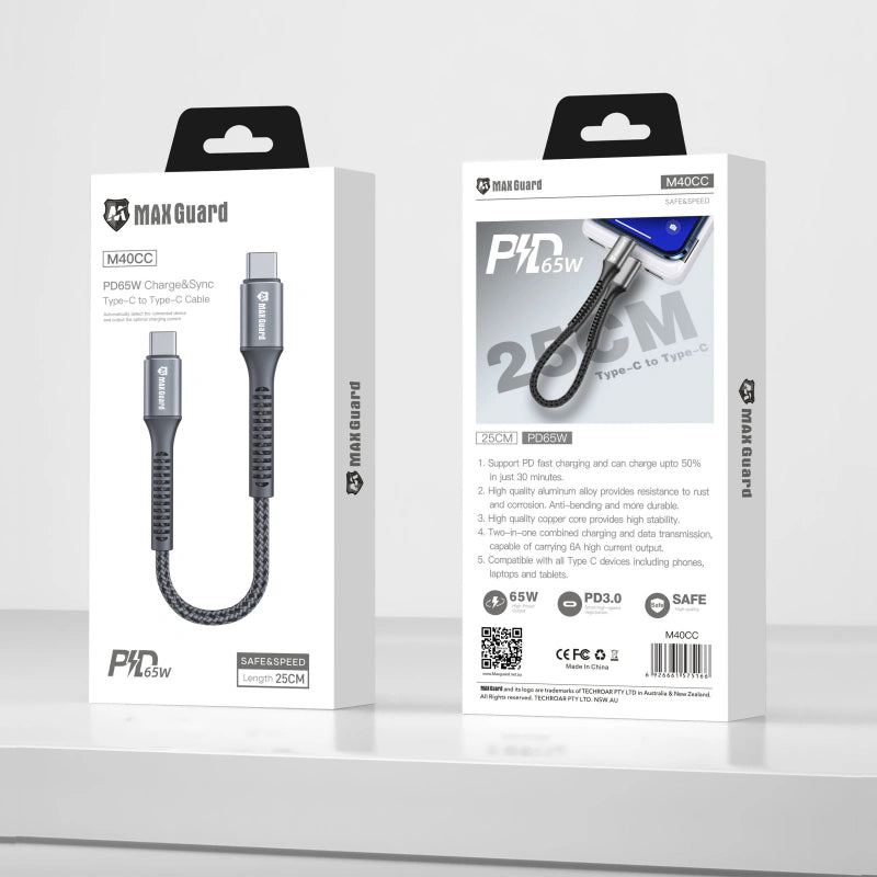 Maxguard M40CC 25cm 65W Type-C to C cable