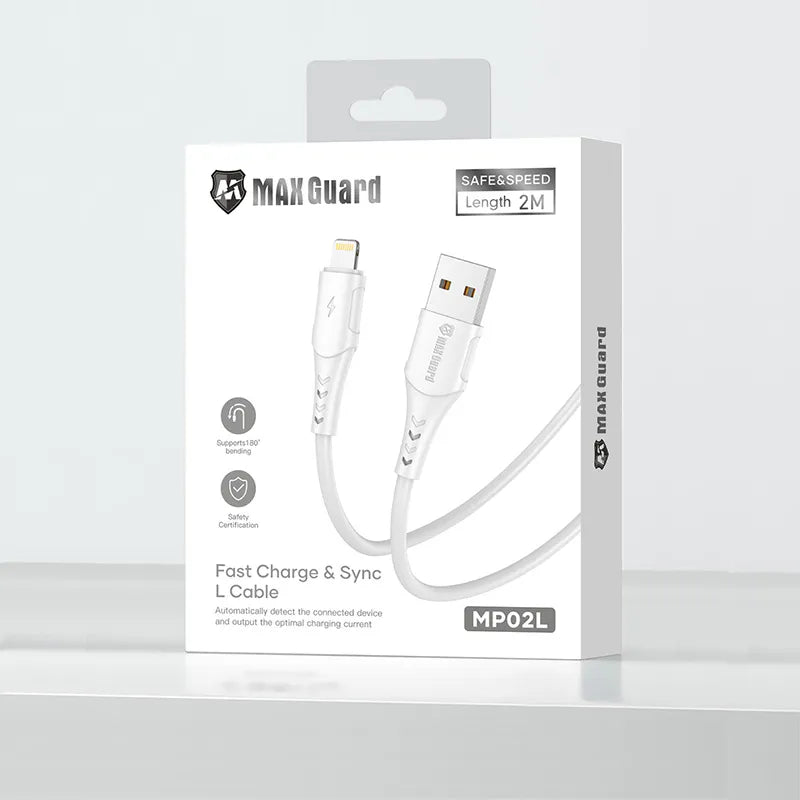 Maxguard MP02L 2m USB-A to Lightning Cable