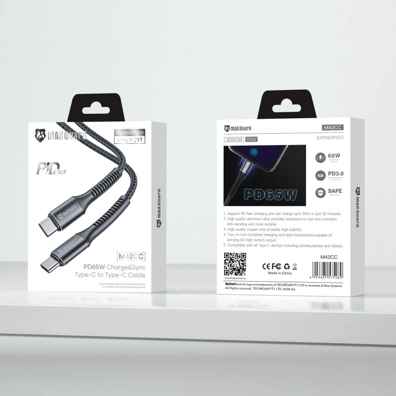 Maxguard M42CC 2m 65W Type-C to C cable