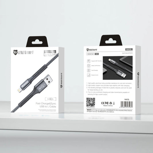 Maxguard M43L 3m USB-A to Lightning cable
