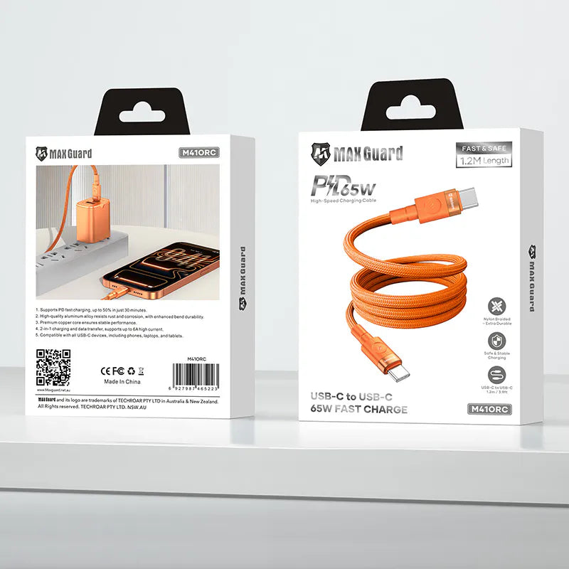 Maxguard M41ORC 1.2m Type-C to C Cable