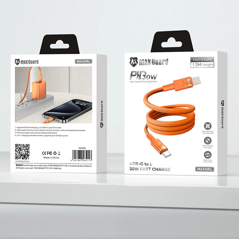Maxguard M41ORL 1.2m Type-C to Lightning Cable