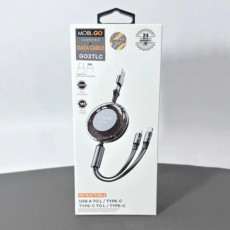 Mobigo GO2TLC 1m 3 in 1 Cable
