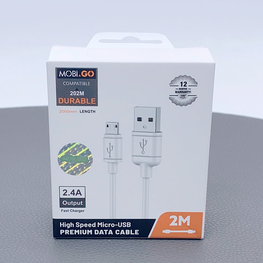 Mobigo 202M 2m USB-A to Micro cable