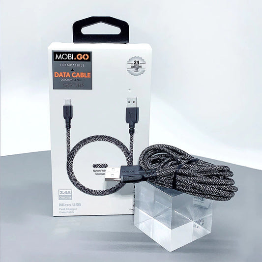 Mobigo GO105 2m USB-A to Micro cable