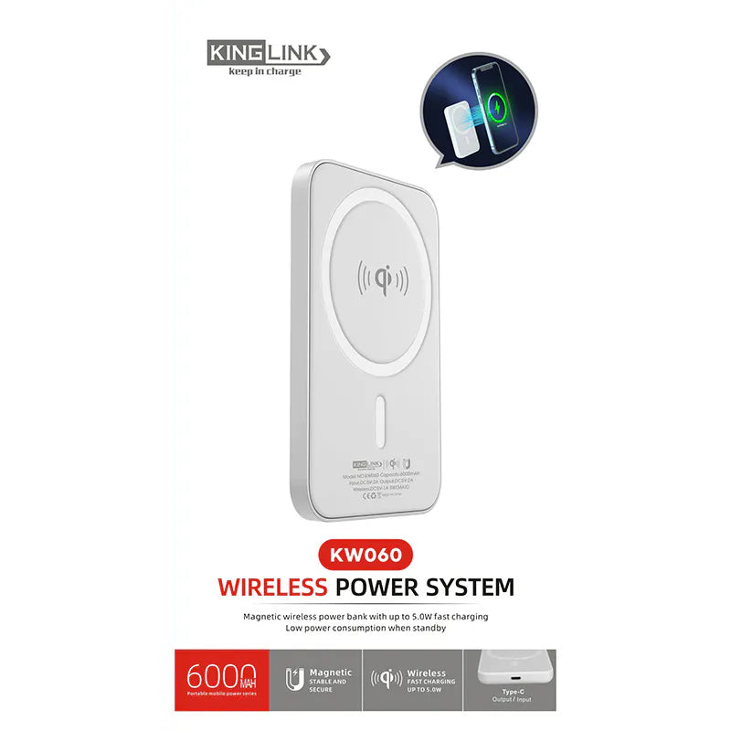 Kinglink KW060 6000 mah MagFit power bank