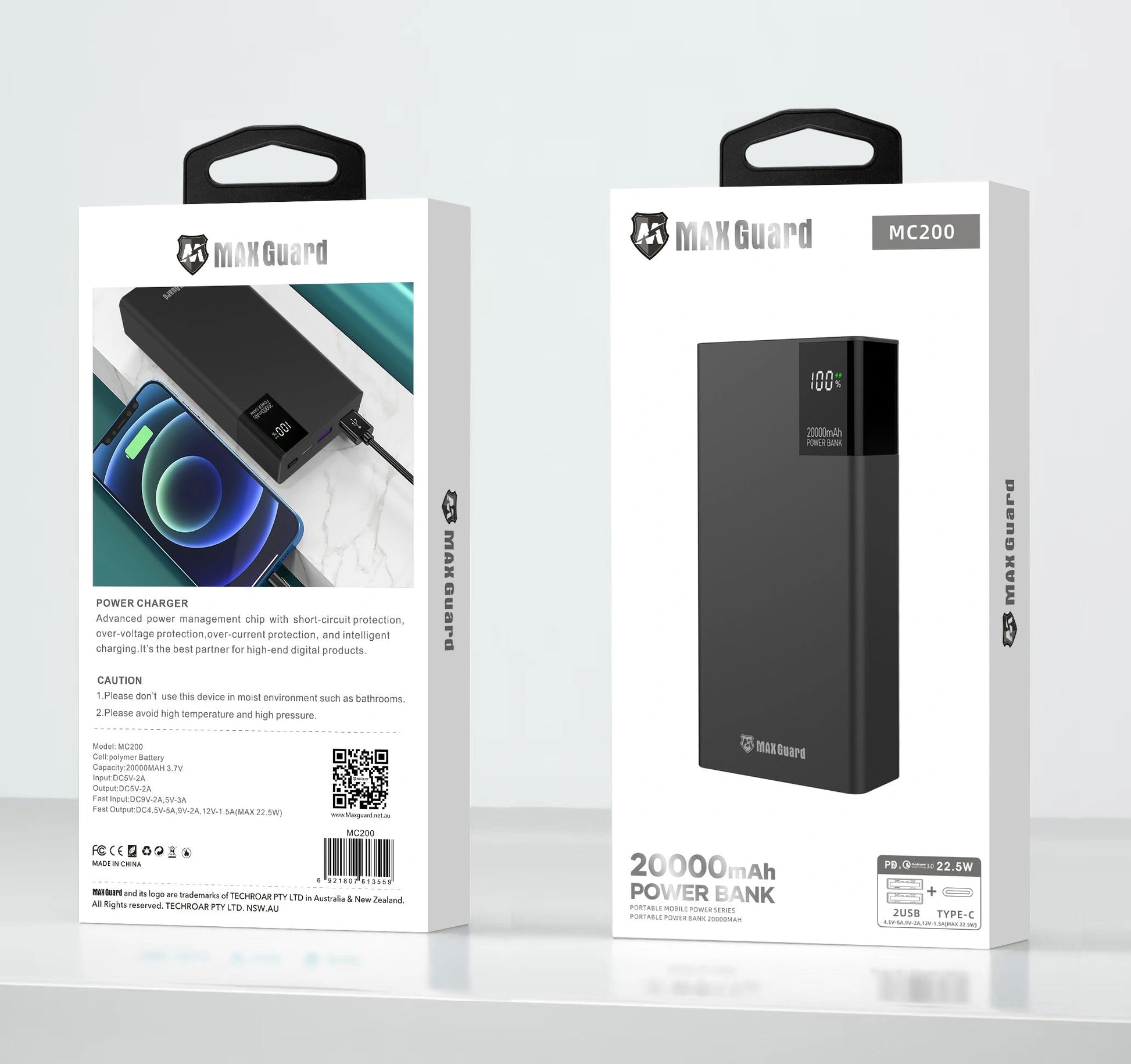 Maxguard MC200 20000 mah PD power bank