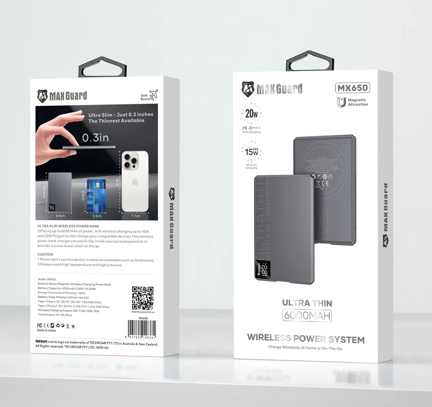 Maxguard MX650 6000 mah PD Ultra Thin power bank