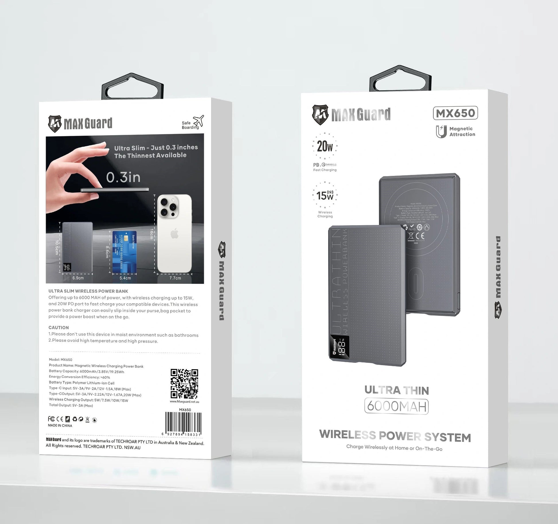 Maxguard MX650 6000 mah PD Ultra Thin power bank