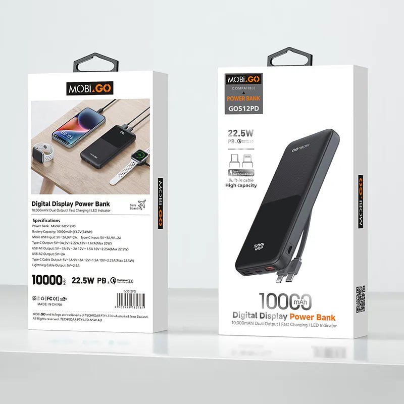 Mobigo GO512PD 10000 mah PD power bank