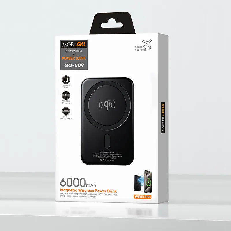 Mobigo GO509 6000 mah Magnetic Wireless Power Bank